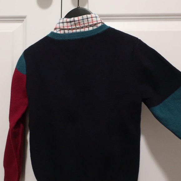 Jacadi Boys Checked Shirt and Colorblock Sweater Set, Size 6 - Picture 8 of 15